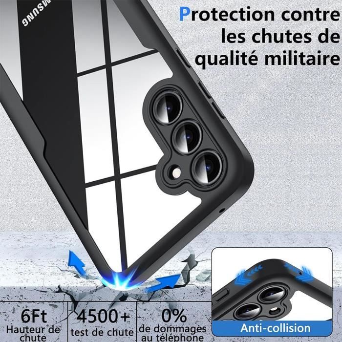 Coque Intégrale pour Samsung Galaxy A55 5G - Protection Antichoc 360° - Noir