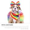 Jojofuny 1 Set Regenbogen Haustierkostüm : Regenbogen Stirnband Schal Tutu Rock Hund LGBT Gay Pride Bandana Dreieck Hundeschal für Haustierzubehör
