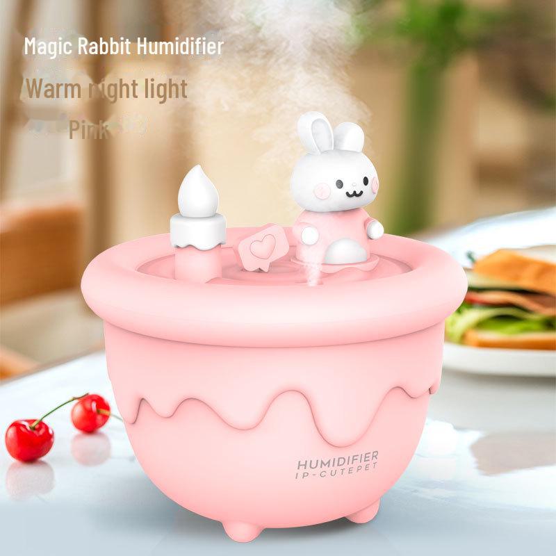 

Очаровательный USB-увлажнитель для домашних животных — компактный настольный увлажнитель воздуха с двумя насадками M339 розовый