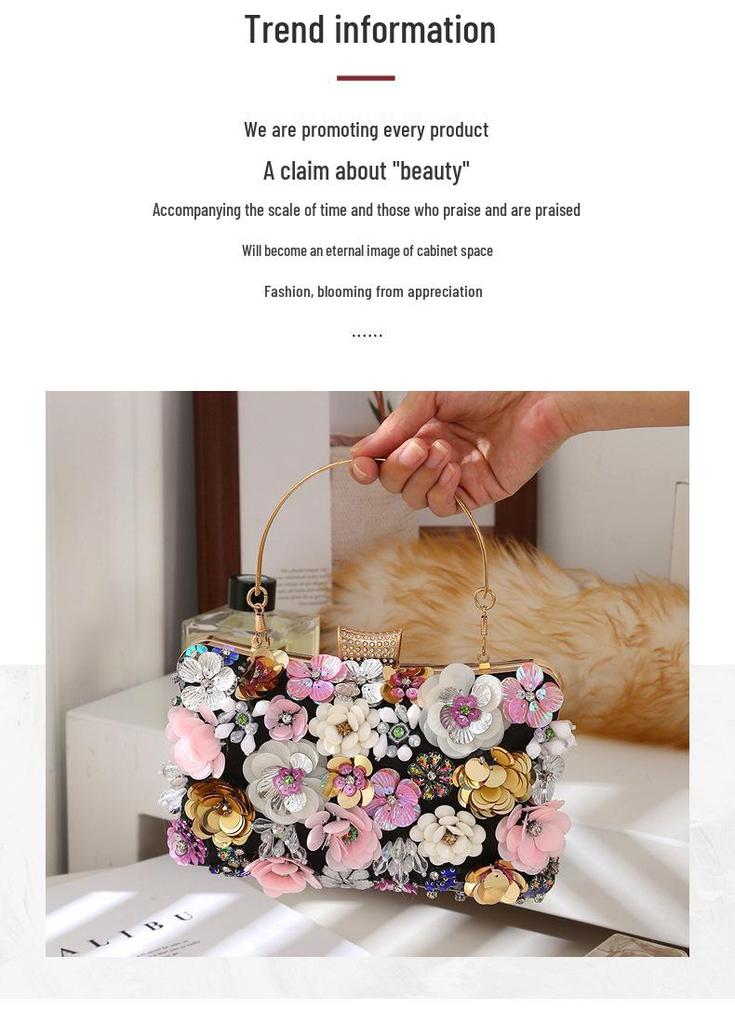 Elegant Floral Evening Bag for Brides and Special Occasions