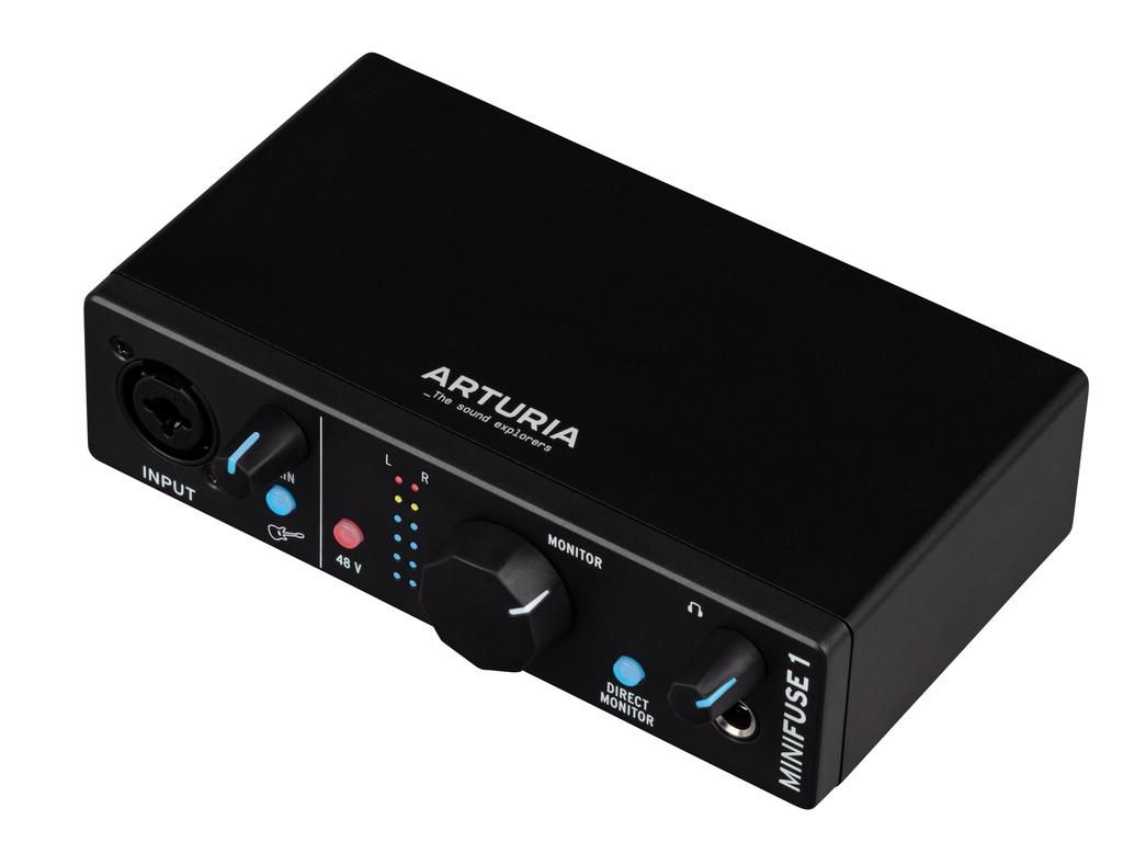 Arturia MiniFuse 1 Portable Audio Interface (Black) with Music Production Software
