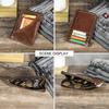 Full Grain Vintage Leather Card Holder RFID Blocking Slim Zipper Coin Pocket