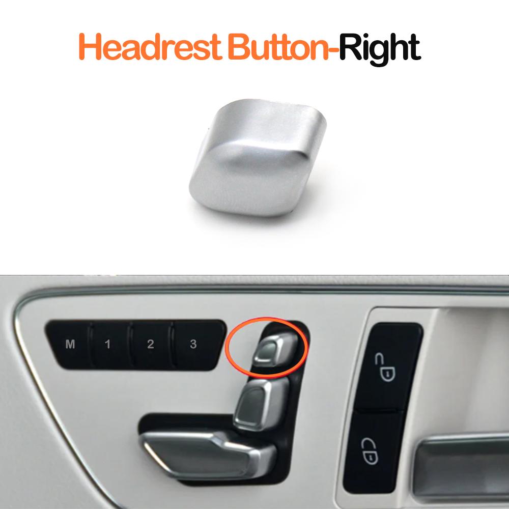 Car Front Seat Backrest Headrest Adjust Switch Button Cover For Benz C E GLK ML GL CLS Class W204 X204 W166 W207 W212 W218