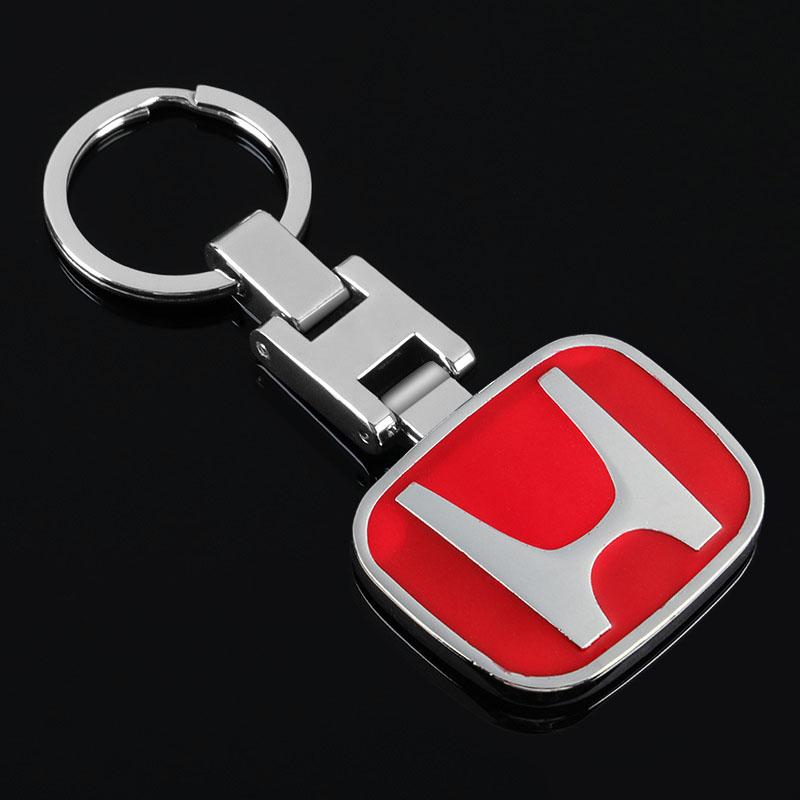 Car Keychain Car Emblem Gift with Key Ring Auto Accessories for Honda Mugen Power TypeR Jazz City Civic Inspire Accord FIT HRV CRV Odyssey Jade