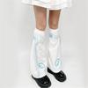 Aesthetic Vintage Wing Embroidered Leg Warmer for Women Harajuku Streetwear Fashion Knee Length Flared Leg Sleeve Cover
