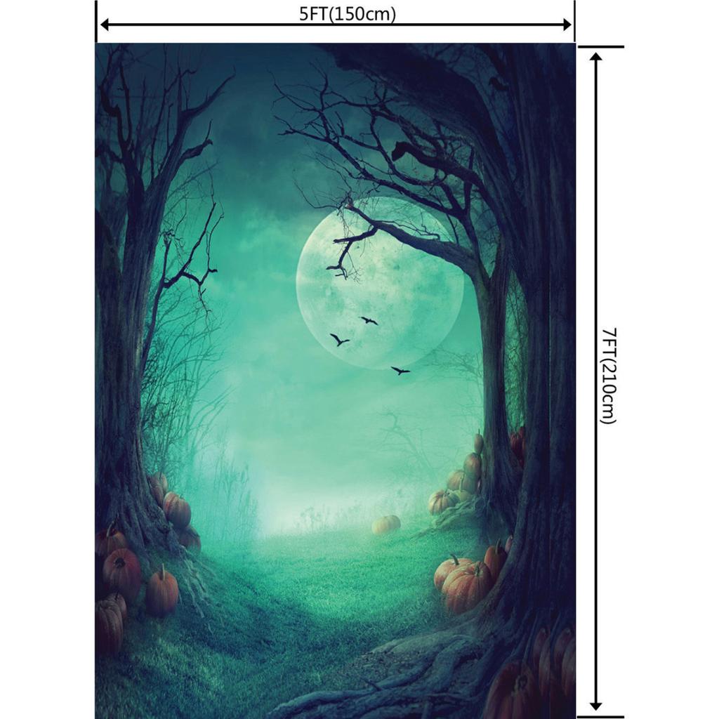 5x7ft Duluda Halloween Night Vinyl Photography Backdrop Studio Background Props