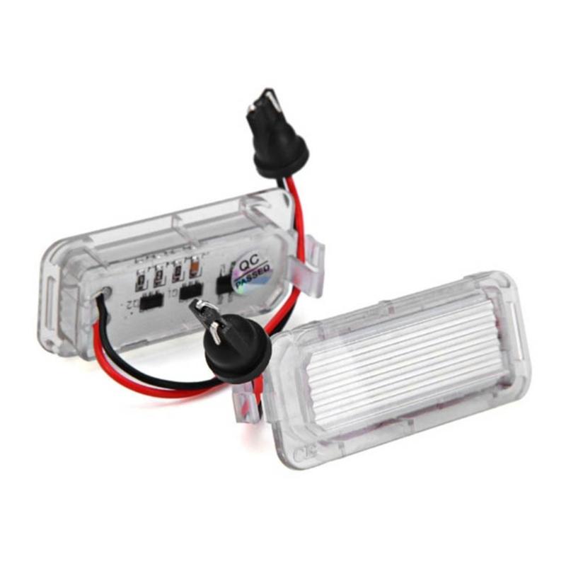 1 pereche ansamblu de lumină pentru plăcuță de înmatriculare cu LED complet alb-xenon pentru lampă pentru plăcuța de înmatriculare Focus 5D Mondeo Fiseta 6500K CAN-bus 12V