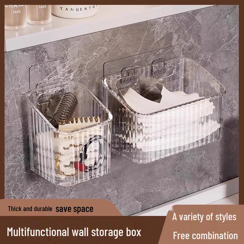 Wall-Mounted Transparent Used Face Towel Storage Box
