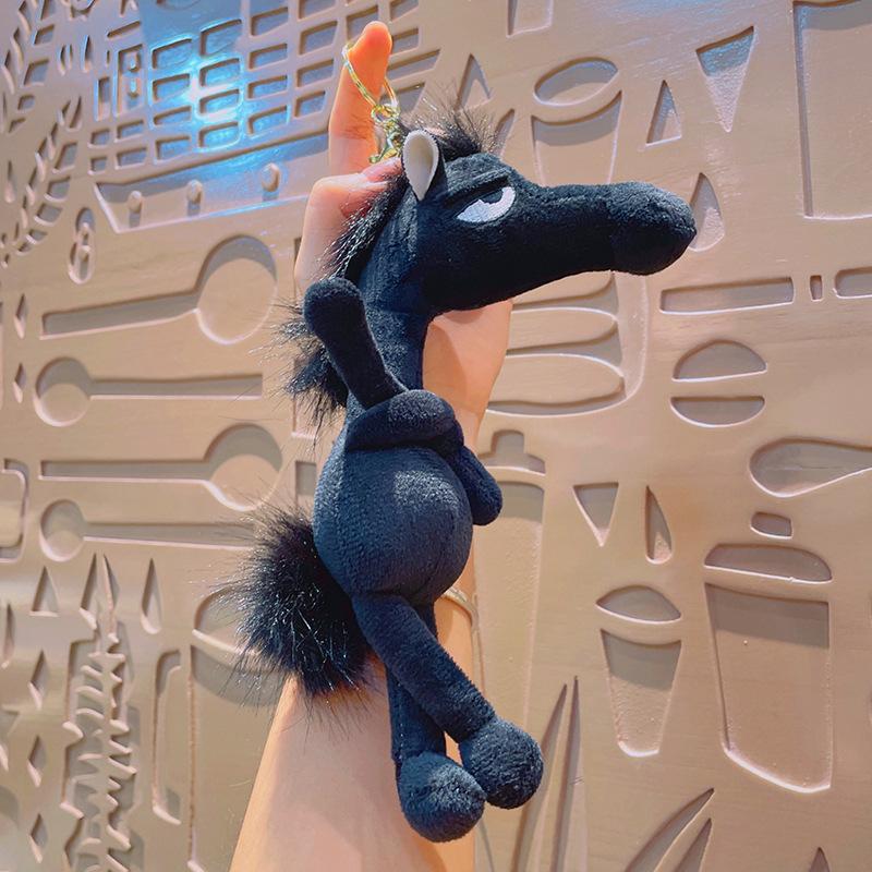 Избранный кулон «Черная лошадь», год лошади, плюшевый кулон-талисман, кукла-лошадка, брелок чёрный