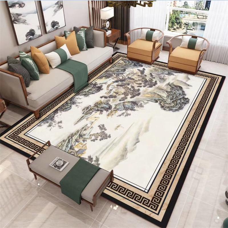 New Chinese Style Carpet Floor Mat Living Room Sofa Floor Mat Household Bedside Carpet
