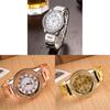 Fashion Trend Alloy Quartz Watch For Couples With Decorative Dial And Fold Clasp