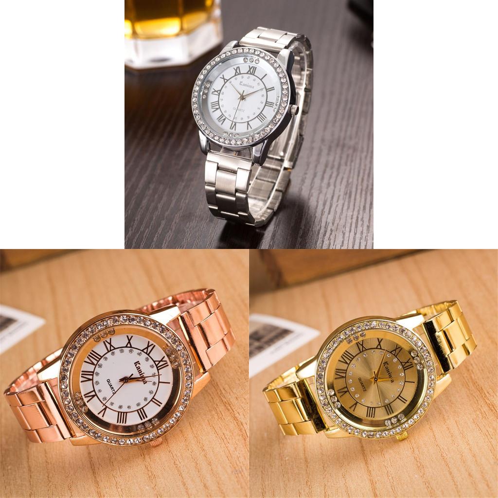 Fashion Trend Alloy Quartz Watch For Couples With Decorative Dial And Fold Clasp