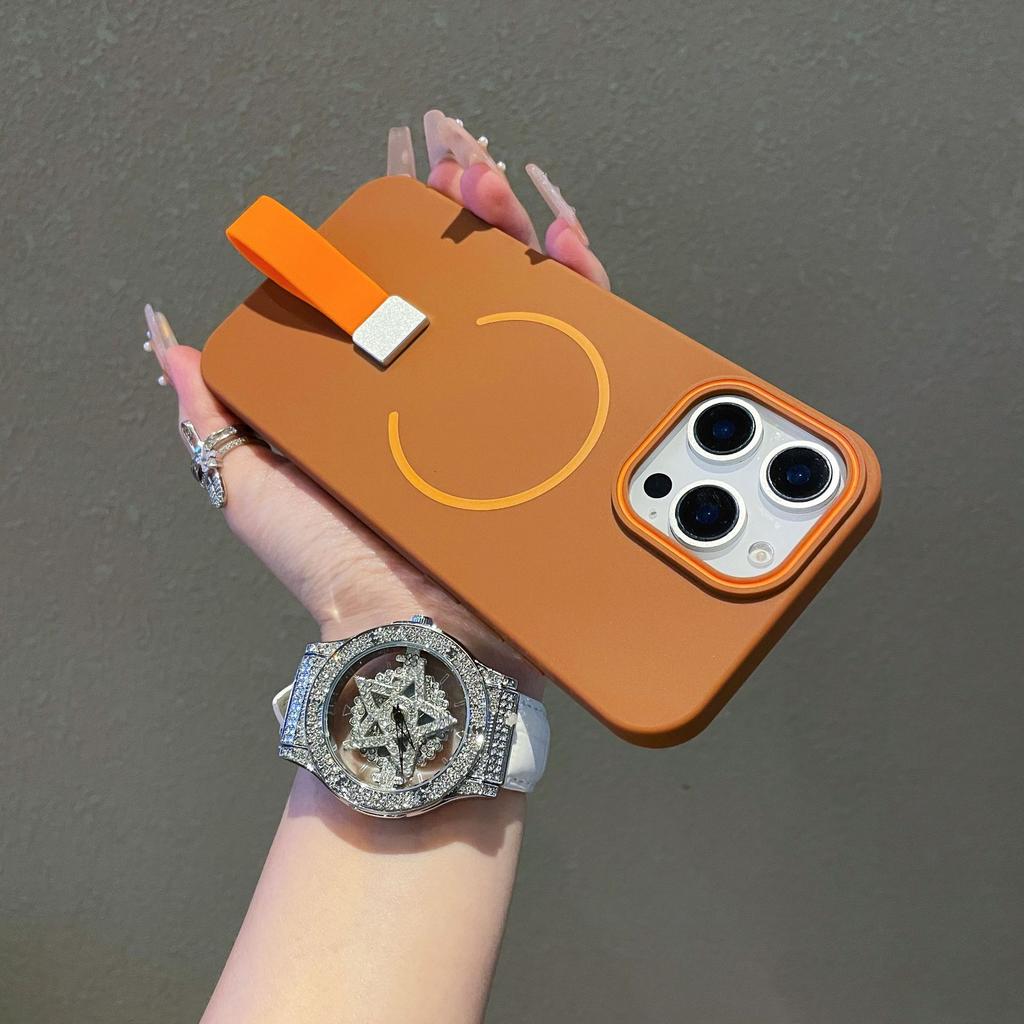 Applicable To iPhone17/17PRO Mobile Phone Case, Skin-friendly Bracket with Hand Rope, Apple 15 Anti-drop Protective Cover, Matte 16.