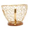 Coffee Pod Holder   Metal Coffee Capsule Storage Basket with Wood Base for Kitchen Countertop