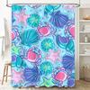 Vibrant Underwater World Shower Curtain Set Sea Shell Crab Starfish Design For Bathroom Decor