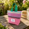 Handheld Mesh Storage Bag Multi-Functional with Two Zippered