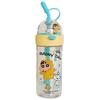 X&W Crayon Shin-Chan Plastic Water Bottle Transparent Straw Cup with Creative Toy Lid Summer Milk Tea Juice Water Cup for Kids