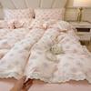 Summer new product bed three-piece set, aerobic double-layer yarn printing quilt cover, silky smooth, delicate and skin-friendly three-piece set