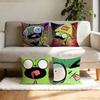 Funny Anime I-Invader ZIM Pillow Case Anti-dustmite Pillowcase Invisible Zipper Silky Short Plush Sofa Cushion Cover