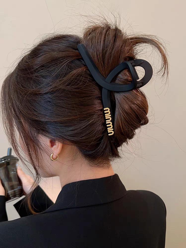 2025 Leopard Print High-End Large Shark Hair Clip for Women