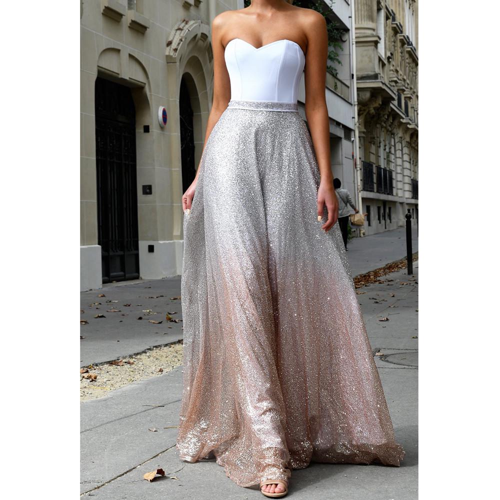 Women Sexy  Hot Stamping Strapless Sleeveless Long Party Elegant Dress