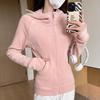 Women's Slim Fit Polar Fleece Hoodie - Double-Faced, Thickened Sports Cardigan for Autumn & Winter