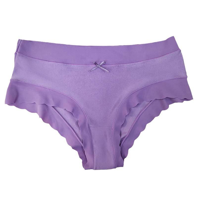 Large Size Women Underwear Cotton Briefs Women Solid Color Underwear Simple Women Mid-waist  Briefs Breathable Antibacterial Women Underwear