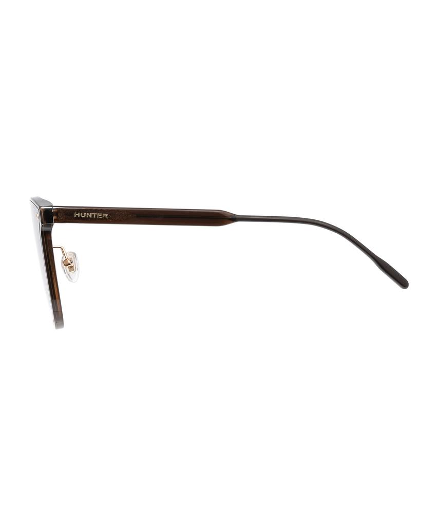 Heonteoaiweeo [Woman] Flat Bar Round Sunglasses - Brown Htb16