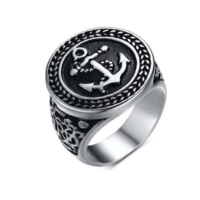 Men's Stainless Steel Anchor Casting Ring Men's Personality Jewelry