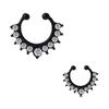 Alloy Diamond Faux Nose Ring Jewelry with No-Hole Clip Design
