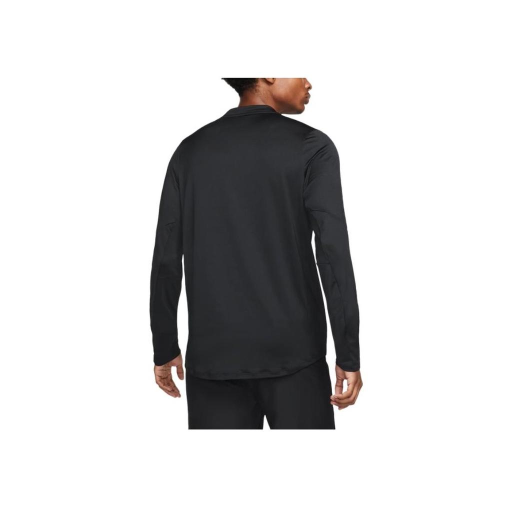 Nike Dri-Fit Round Neck Spliced Quick-Dry Breathable Long Sleeve Sweatshirt Men sweatshirt Black White DD8371-010