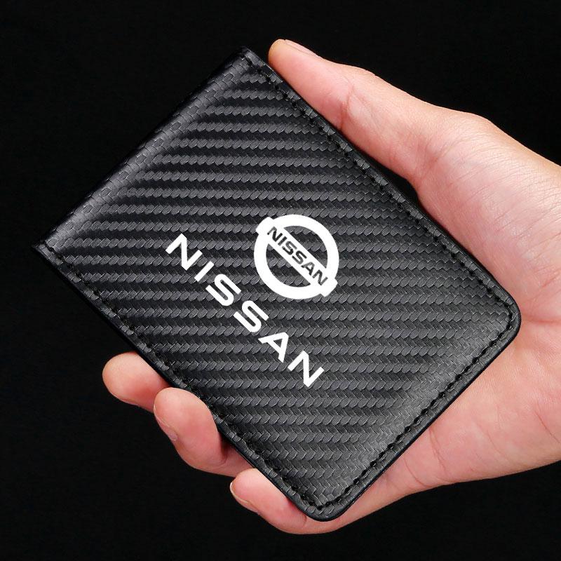 Car Ultra-thin Driver License Holder Documents Folder Unisex For Nissan murano Navara Qashqai x-trail Patrol NV200 note Frontier jbzm1