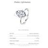 4.5CTW S925 Sterling Silver Oval Moissanite Ring High End Wedding Ring Engagement Ring Jewelry