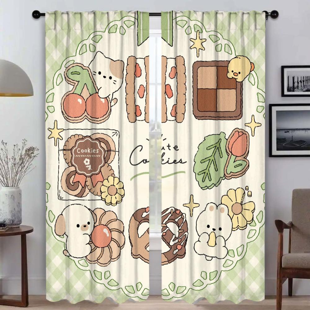 Verdunkelungsvorhang für Zimmer 2 Paneele Tier Wald Moskitoschutz Vorhänge Jalousien Tüll für Schlafzimmer Raumteiler Wohnen Küche