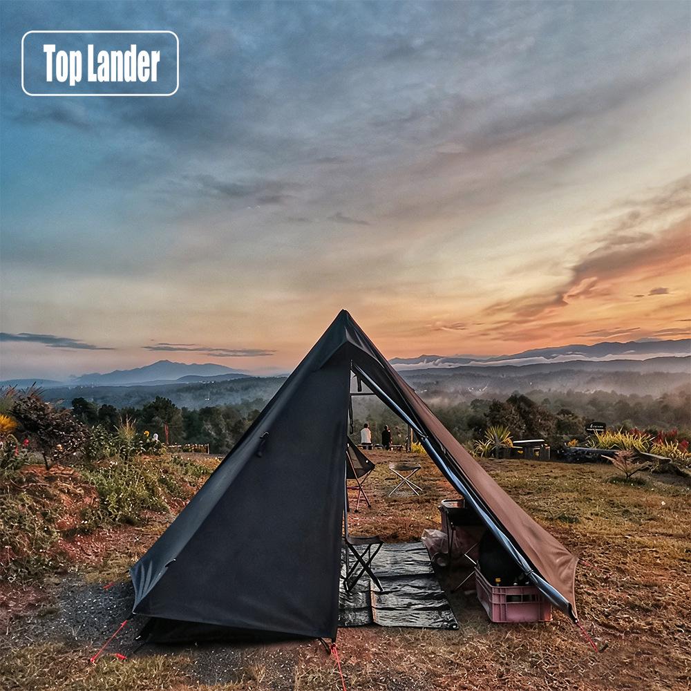 Pyramid Outdoor Tent: A-Tower Camping Tent with Mesh Ventilation Single Person
