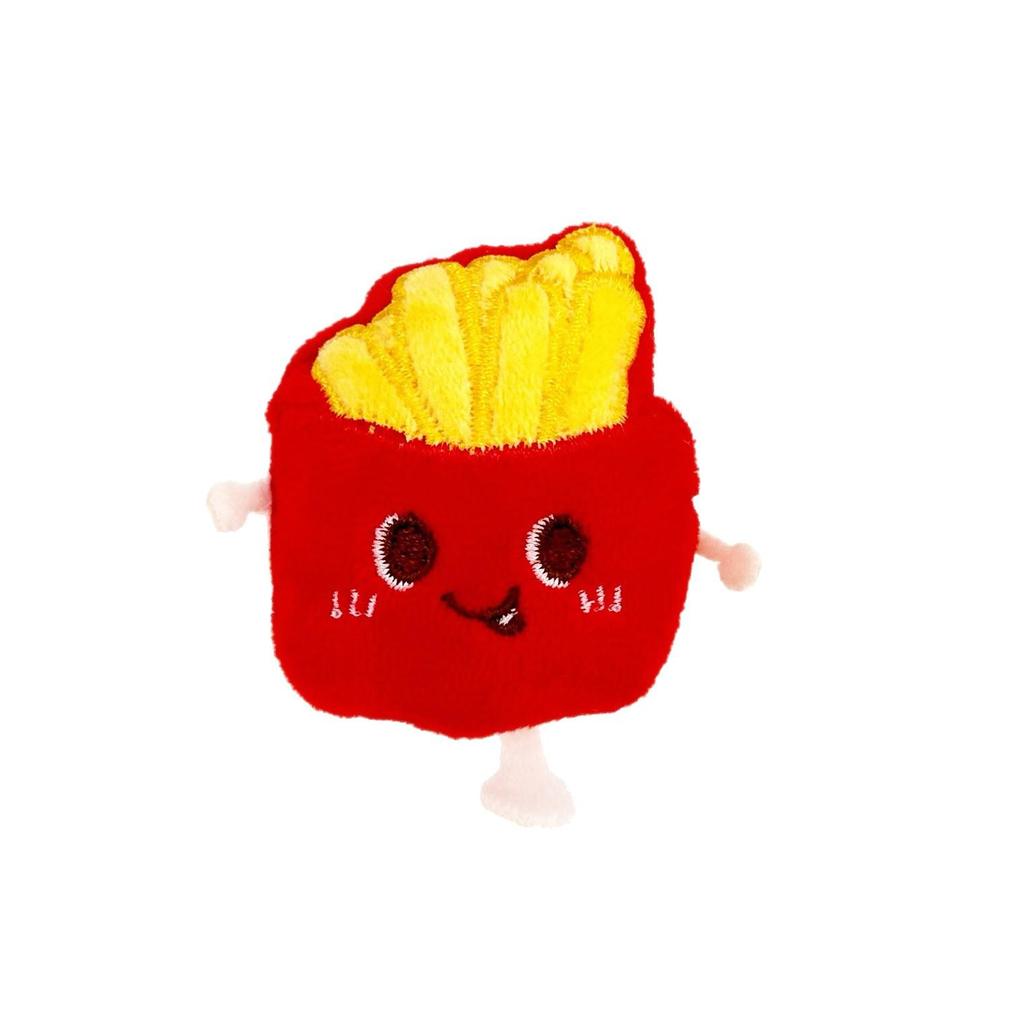 Cute Burger & Fries Plush Pendant: Creative Food Backpack & Brooch Accessory