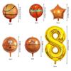 9Pcs Giant 22 Inch Basketball Birthday Star Sports Party Supplies Basketball Balloons  Boys