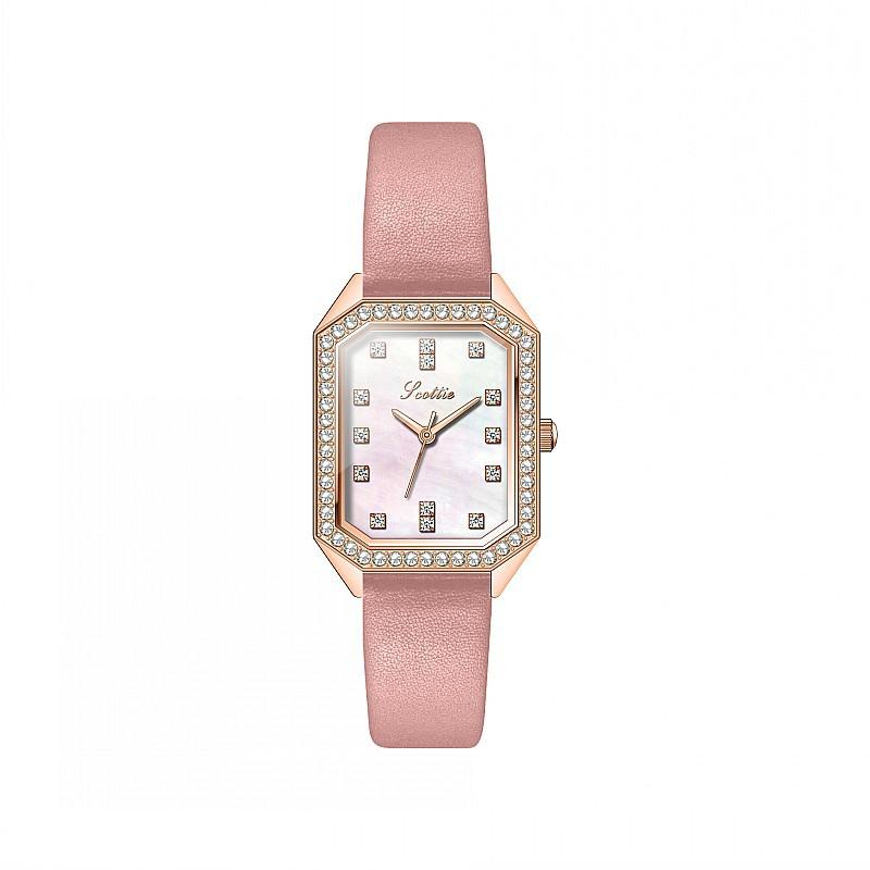 Fashion Ladies Watch Square Diamond Dial Watch Femininity Stainless Steel Strap Personalized Watch
