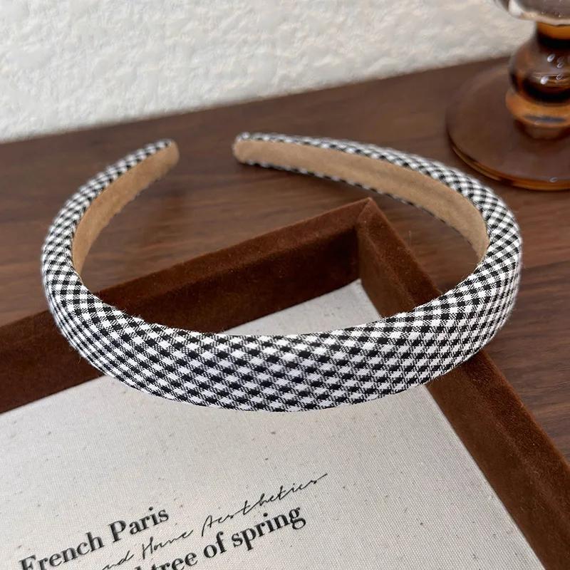 Polka Dot Hair Bands for Women Floral Print Hair Hoop Headbands Sweet Girls Plaid Hairband Hair Accessories Headwear Headdress