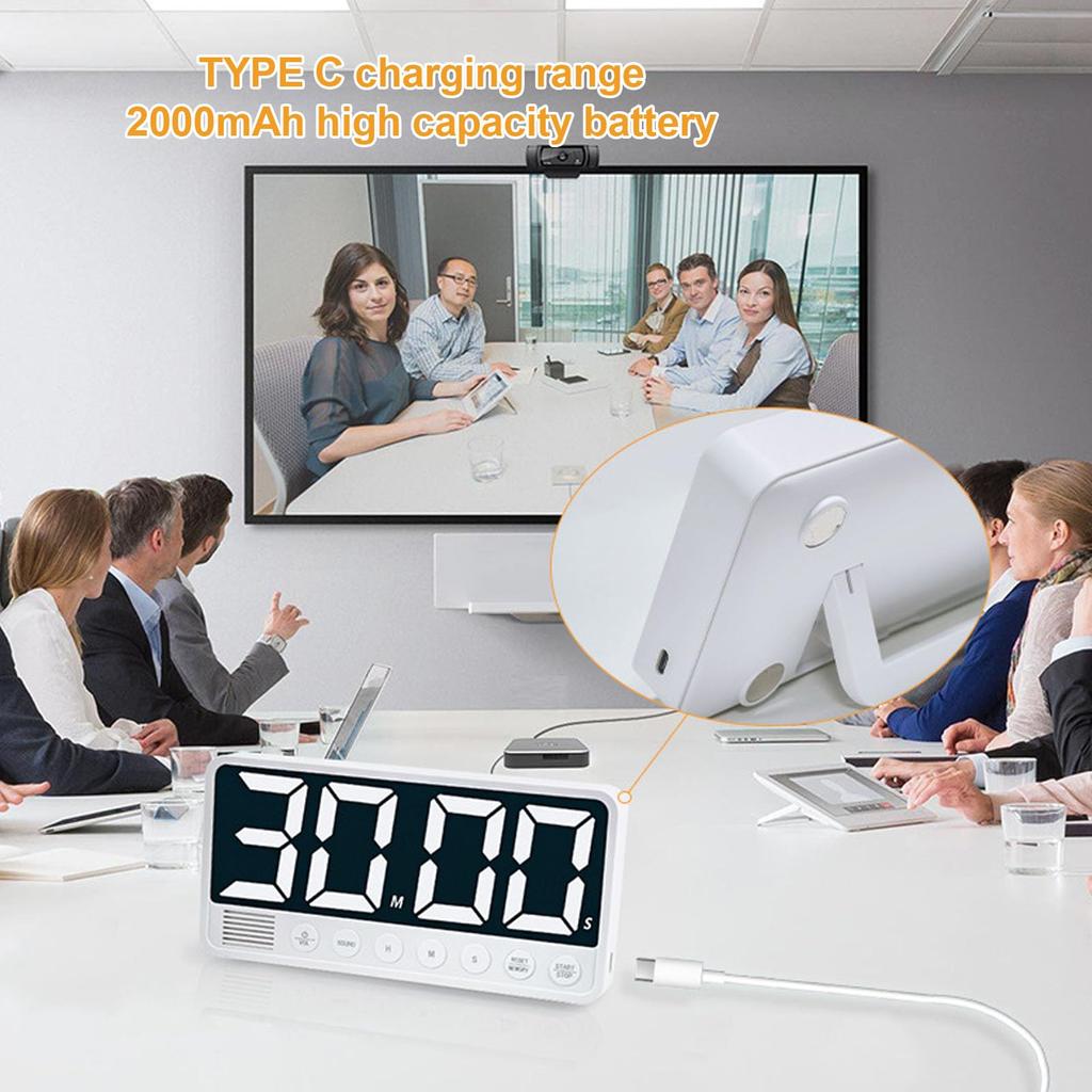 Kitchen timer for cooking, digital magnetic timer for classroom learning and fitness, large screen magnetic countdown timer with changing colors, stud
