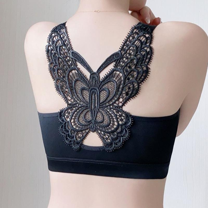 Front Buckle Seamless Underwear Thin Section Women's Big Breasts Small Beautiful Back Adjustable Large Size Bra Gather and Close The Breast Bra