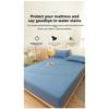 Brushed Washed Cotton Fitted Sheet, All Seasons Full Wrap Mattress Protector Cover with Pillowcase, Dustproof Anti-Dirty Bed Linen