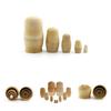 Beautiful Five Layer Russian Nesting Dolls Crafted From Natural Wood For Diy Projects