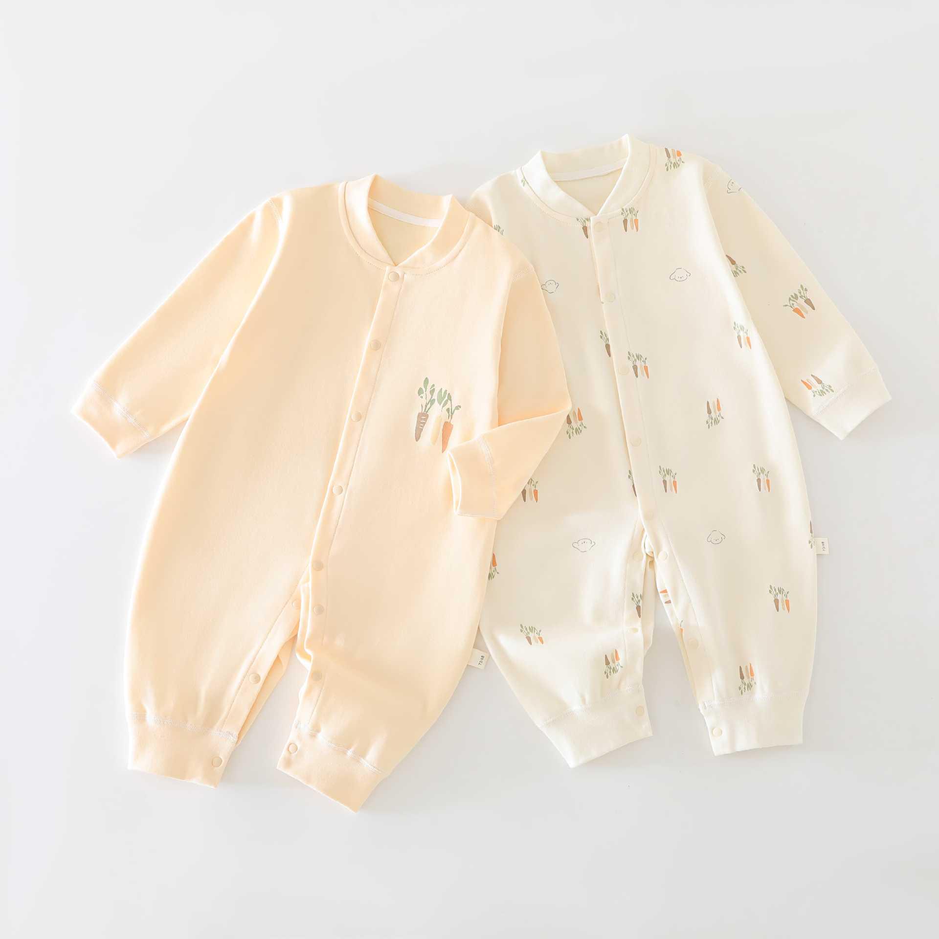 2-Pack Long-Sleeve Cotton Baby Rompers - Newborn Spring/Autumn One-Piece Pajamas 73