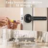 IRONZON Fingerprint Door Lock Door Knob with Keypad Keyless Entry Door Lock with Handle for Home Hotel Apartment Bedroom