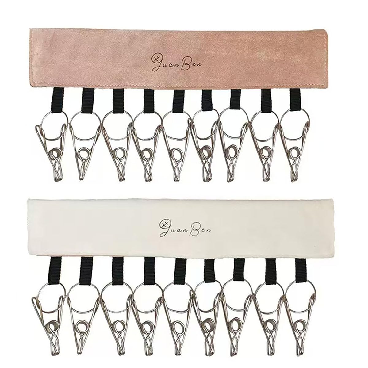 

Nabiro Hat Hanger with Velcro 9 Closet Small Item Minimal Hanger with Removable Storage Indoor Space Saving Closure, Clips, Suede, Storage, Storage,