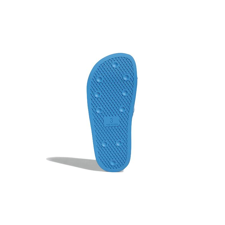 adidas Originals ADILETTE J Comfortable Abrasion Resistant Abrasion Resistant Kids' Slippers White Blue Teenagers GZ3690