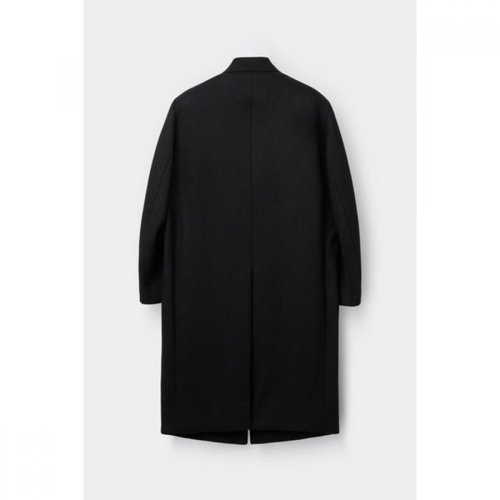 Customellow Oversized Fit Notched Lapel Coat Black Cwcaw25713bkx