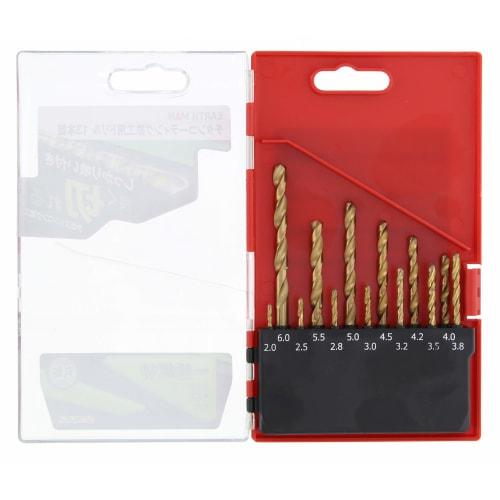 Takagi EARTH MAN Titanium Coated Ironwork Drill Round Shaft Set of 13