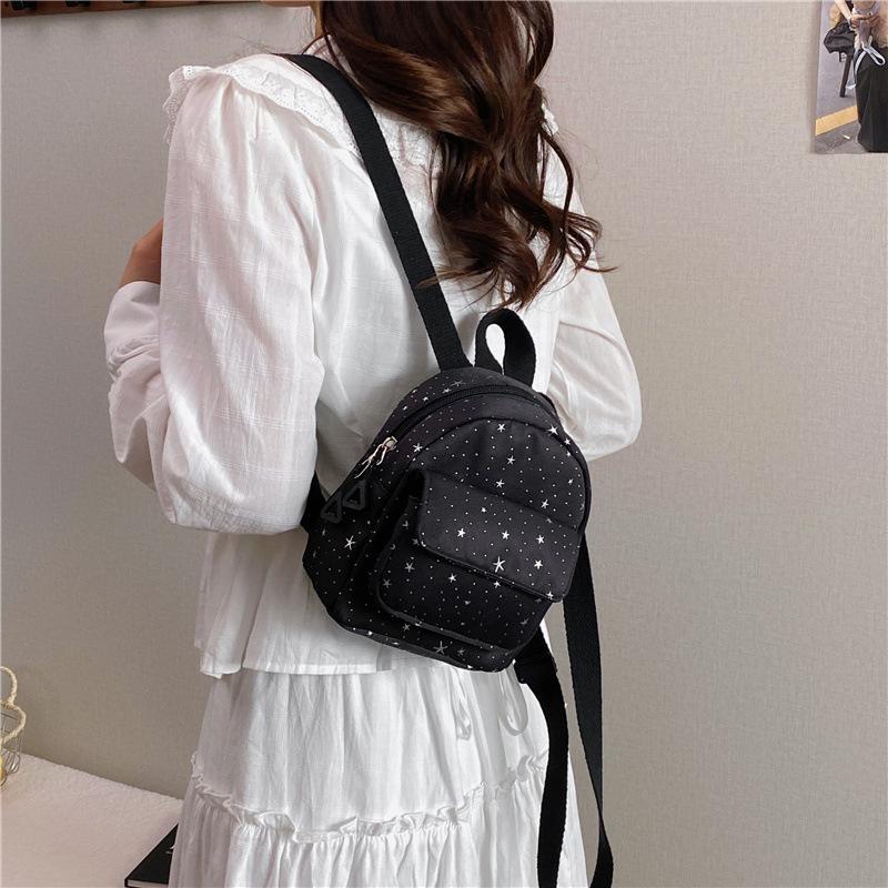 Schoolbag Korean version fashionable and simple polka dot star mini backpack women go out commuting foreign style lightweight small backpack